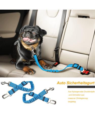 Buy Adjustable Dog Seat Belt 2-Piece Set | Blue Dog Safety Belt for Car - Premium Quality & International Shipping - Buy Online on GoSupps.com