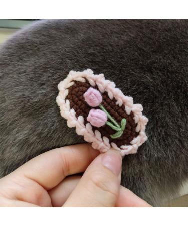 AJTUTUS Cute & Fun Wool Knitted Flower Hair Clip Crochet Flower Barrettes Colorful Hairpin Unique Hair Accessories for Kids - Buy Online on GoSupps.com