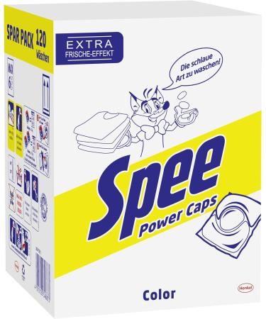 Spee Power Caps Color 3+1 - 120 Wash Loads of Pure Radiant & Hygienic Freshness for Colored Laundry | 60 Pieces (2 Pack) - International Shipping - Buy Online on GoSupps.com