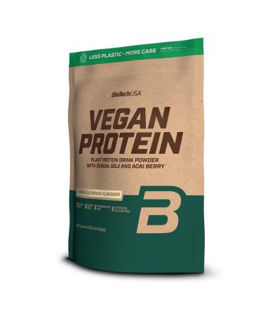 Biotechusa vegan protein |Shake on rice and pea base with superfoods and amino acids |Sugar lactose and gluten-free 500 g vanilla cake vanilla cake 500 g (1 Pack)
