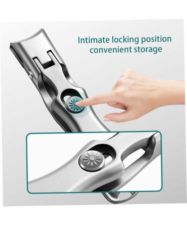 Wide Jaw Opening Anti Splash Nail Clippers Stainless Steel Nail Cutter with Sharp Curved Cutter for Women Nail Trimmer Manicure Tools Nail Clippers with Catcher - Buy Online on GoSupps.com