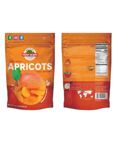 Sun-Dried Apricots - 32oz, NO Added Sugars, Non-GMO, Gluten Free, Vegan, Halal & Kosher