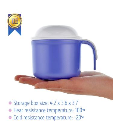 Denture Cup with Strainer and Lid - Large False Teeth Bath Cup for Soaking/Storing - 10.6 Oz Capacity - 1 Count - Buy Online on GoSupps.com