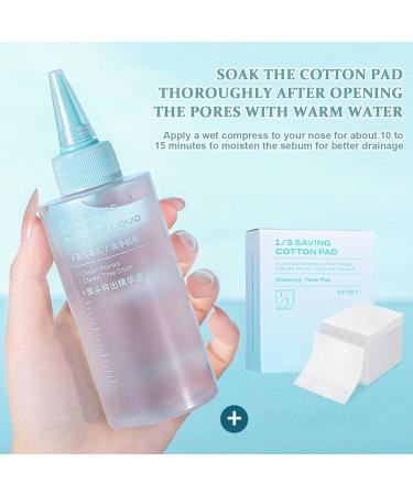 Nose Cleansing Liquid Skin Cleanser Nostril Dirt Remover 150ml Refreshing Fast Absorbing Solution With 50 Cotton Pads For Mothers Ladies Women Sisters Girlfriends - Buy Online on GoSupps.com