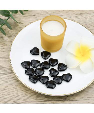 Marrywindix 15-Pack 0.8 Black Obsidian Heart Worry Stone Set - Healing Crystal for Chakra Balancing & Reiki - Buy Online on GoSupps.com
