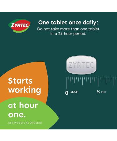 Zyrtec 24-Hour Allergy Relief Tablets 10mg - Travel Size 3 ct - Buy Online on GoSupps.com