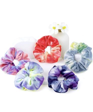 Buy Kavya Tie-Dye Hair Ties for Girls & Women - 12 Soft Elastic Hair Bands | Stylish Scrunchies & Accessories - Buy Online on GoSupps.com