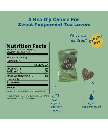 Sweet Peppermint Tea Drops | Best-Selling Herbal Tea | Organic & Convenient - Buy Online on GoSupps.com