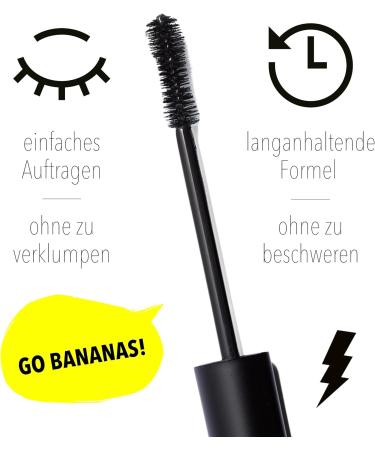  BANANA BEAUTY Banana Beauty Vegan Mascara in Black (Volume Up) - Intense and Long-Lasting Makeup - for Full and Volumizing Lashes - Buy Online on GoSupps.com
