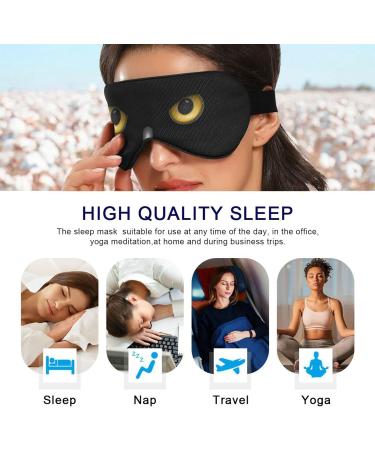 Haskirky Light Blocking Eye Mask for Deep Sleep - Breathable & Adjustable for Men and Women | Perfect for Travel, Yoga, Meditation, Office | Funny Owl Design - Buy Online on GoSupps.com