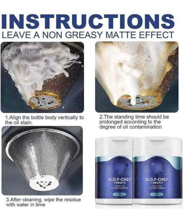 DENGWANG Mof Chef Cleaner Powder Mof Chef Cleaning Powder M.O.F Chef Kitchen Cleaner Powder Heavy Kitchen Duty Degreaser Mofchef Powder for Cleaning (1PC-500G) - Buy Online on GoSupps.com