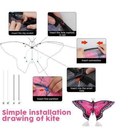 TOY Life Butterfly Kite for Kids - Easy-to-Fly Large Beach Kite for Ages 4-12 | Ideal Gift for Outdoor Fun - Buy Online on GoSupps.com