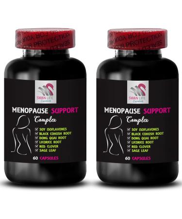 MENOPAUSE SUPPLEMENTS FOR WOMEN - menopause support for women hot flashes menopause licorice root menopause support night sweats relief black cohosh red clover blessed thistle 3Bot - Buy Online on GoSupps.com
