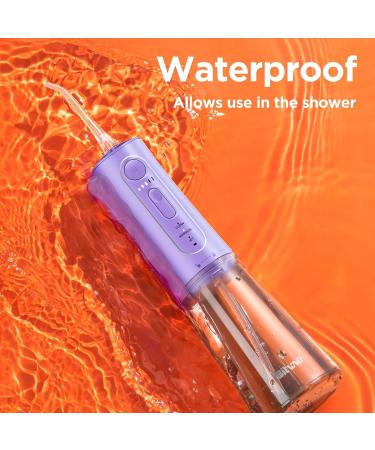Bitvae Water Dental Flossers for Teeth Cordless Flosser with 3 Modes & 5 Intensities Water Teeth Cleaner Picksfor Teeth Cleaning IPX7 Waterproof & Rechargeable Portable for Travel Purple - Buy Online on GoSupps.com