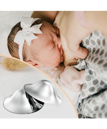 999 Silver Nipple Shields Nickle-free Silver Nipple Shields for Nursing Newborn Nursing Cover for Breastfeeding Protect and Soothe Breastfeeding Essentials Silver Nipple Cups - Buy Online on GoSupps.com