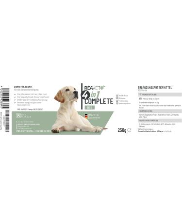 Reavet 4in1 Complete Dog Vitamins 250g | Natural All-Round Care for Joints Immunity Skin & Fur - Buy Online on GoSupps.com