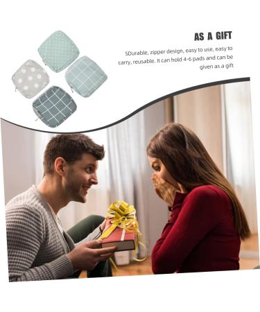 Menstrual Pad Storage Bag Set Travel Makeup Organizer for Purse Snap Period Pouch for Girls - Buy Online on GoSupps.com