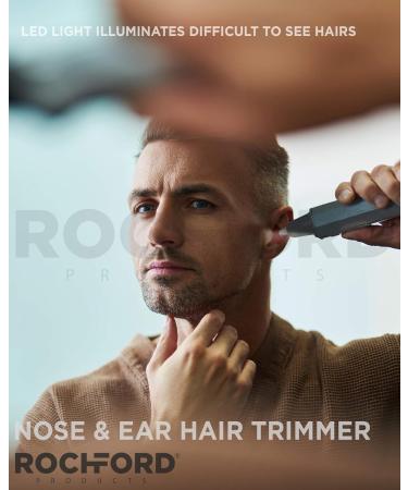Water Resistant Stainless Steel Nose & Ear Hair Trimmer with LED Light | Heavy-Duty Facial Trimmer & Stand - Shop Now - Buy Online on GoSupps.com