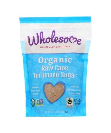 Wholesome  Organic Turbinado Raw Cane Sugar 1.5 lbs (24 oz.) - 680 g