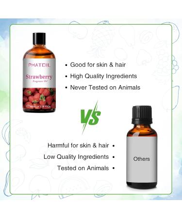 PHATOIL Strawberry Fragrance Oil for Aromatherapy and DIY Projects - 100ml (Pack of 1) - Buy Online on GoSupps.com