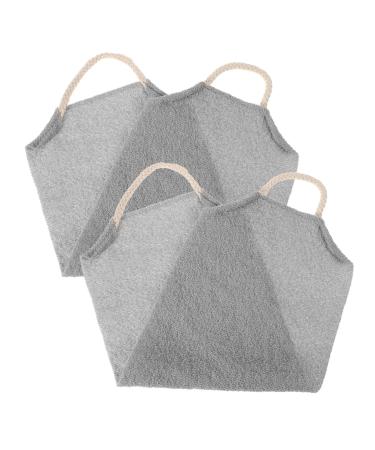 Vaguelly 2pi ces Lot de De Douche Exfoliants Extensibles pour Corps pour Dos Jambes Accessoires De Bain Gris Gris Clair