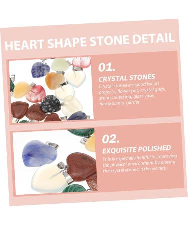 Beaupretty 24pcs Crystal Heart Stone Decor - Emerald Jewelry & Miniature Decoration for Crafts Tablescape Meditation & Chinese Home Decoration - Buy Online on GoSupps.com