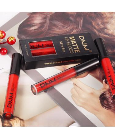 3Pcs Matte Lip Gloss Set Matte Liquid Lipstick Set Lip Stain Long-Lasting Waterproof Lipgloss Makeup Gift Lipsticks Set Vibrant Lips Set (05) #05 - Buy Online on GoSupps.com