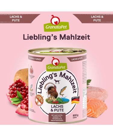 Granapet Liebling's Meal Salmon & Turkey - Grain-Free Wet Dog Food | 6 x 800g Pack No Sugar Additives - Buy Online on GoSupps.com