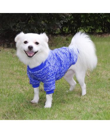 Hualisiji Dog Sweater - Warm & Light Hooded Sweatshirt for Small Dogs - Chihuahua Hoodie - Soft Elastic Dark Blue XXL - Buy Online on GoSupps.com