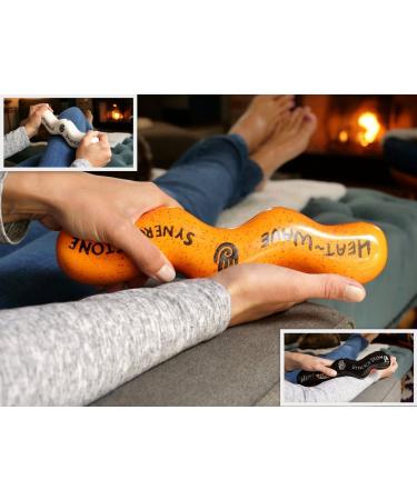 Heat-Wave Synergy Stone (Sapphire) - Contoured Hot Stone Massage Tool for Relaxing and Therapeutic Neck, Back, Legs, and Feet - Ultra-Smooth for Skin or Clothes Massage - Buy Online on GoSupps.com