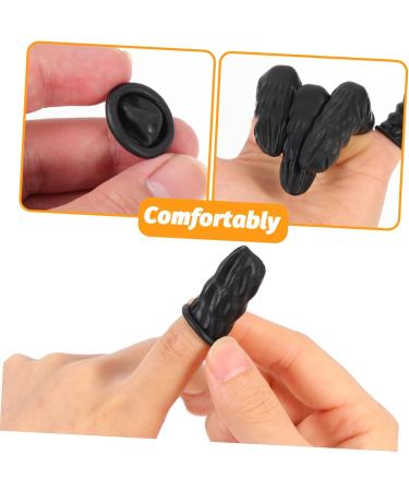 Buy FRCOLOR 200pcs Rubber Finger Stalls | Multi-Function Finger Protectors & Covers - Portable Replaceable Medium Black Finger Cots for eCommerce International Shipping - Buy Online on GoSupps.com
