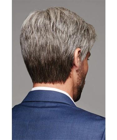 Fleurapance Men's Short Grey Wig | Natural Look Synthetic Fiber Wig for Daily Wear - International Shipping Available - Buy Online on GoSupps.com