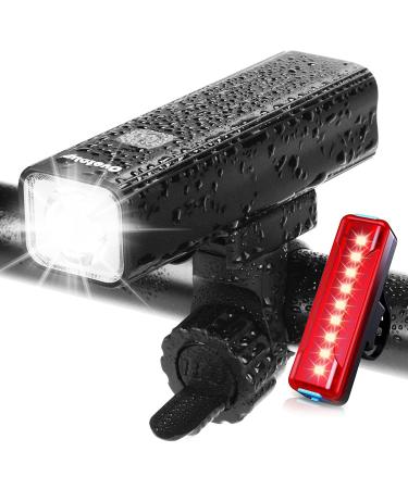 Ovetour 1000 Lumen USB Rechargeable Bike Light,4000mAh Battery with Power Bank Function,Super Bright Bicycle Front Headlight and Back Taillight,5 Light Modes,for Road Mountain Cycling