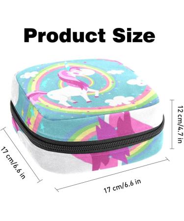 Buy Unicorn Rainbow Circle Storage Bag - Women's Menstrual Pad & Cup Organizer - Perfect for Teens Girls & Women - Buy Online on GoSupps.com