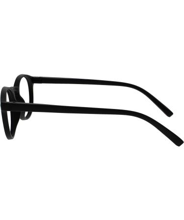 Opulize Zen Round Frame Reading Glasses with Spring Hinges - Scratch Resistant Matt Black, Unisex, +1.50 Magnification - Buy Online on GoSupps.com