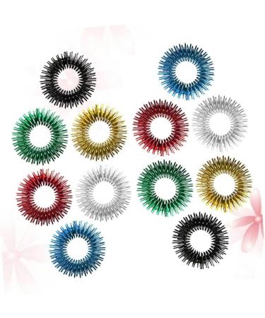Buy Gleavi 12th Hand Pressure Relief Toy - Finger Acupressure Massage Rings for Decompression & Relaxation Mini Feather Design (2.8cm) - Buy Online on GoSupps.com