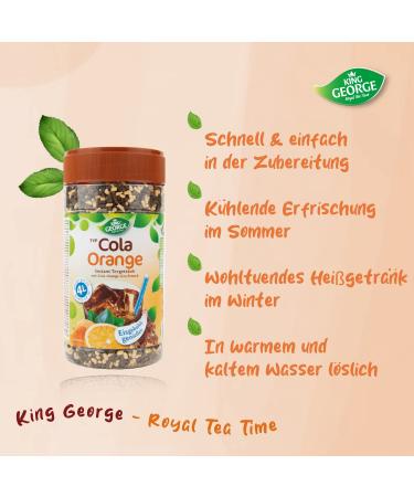 King George Royal Tea Time Cola-Orange Instant Drink | 6x400g | Hot & Cold Beverage | Refreshing Soft Drink for All Occasions - Buy Online on GoSupps.com