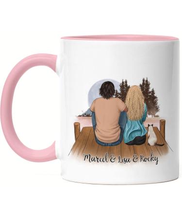 Personalized Pink Cat Cup for Cat Lovers - Perfect Gift for Couples & Cat Owners - Buy Online on GoSupps.com