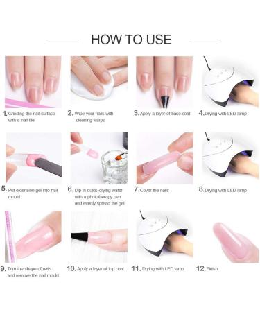 /L Nail Extension Gel SetNail Slip Solution Poly Building Gel Liquid Nail Liquid Slip Solution Acrylic Builder Nail Gel Extension Toolcleaning Liquid Light Therapy Nail Mold Cosy - Buy Online on GoSupps.com