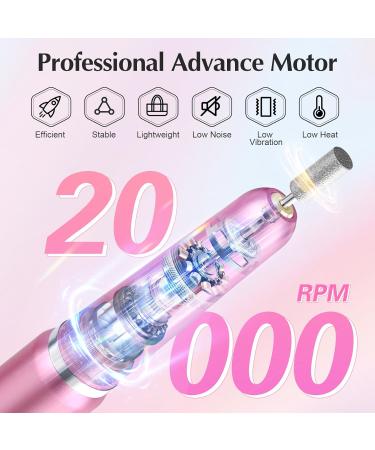 JIASHENG USB Electric Nail Drill | Portable Electric Nail File for Acrylic & Gel Nails | Professional Manicure & Pedicure Kit | Pink - Perfect for Home & Salon Use - Buy Online on GoSupps.com