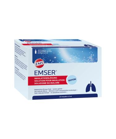 Emser inhalation solution with natural Emser salation / inhalation for acute or chronic inflammation of the respiratory tract / 20 ampoules of 5 ml 5 ml (20 pack) - Buy Online on GoSupps.com