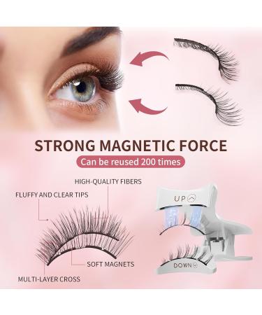 Magnetic Eyelashes - Reusable Dual Lashes Natural Look Easy to Wear No Glue Soft Magnets | Delicate Queen - Buy Online on GoSupps.com