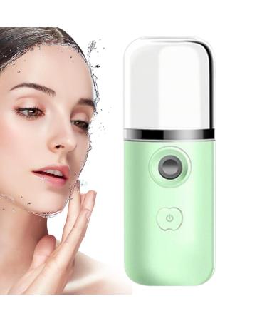 Nano Mister for Lash Extensions - Portable Nano Ionic Mist Sprayer - Face Facial Sprayer for Skin Care Refreshing Revitalizing & Soothing - Face Steamer for Daily Use Green