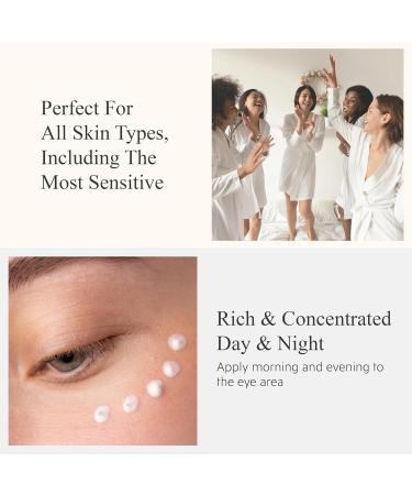 Eye Contour Cream | Vegan Anti-Aging Under Eye Cream for Dark Circles Puffiness & Wrinkles | Hydrating Hyaluronic Acid | 15 ml - Buy Online on GoSupps.com