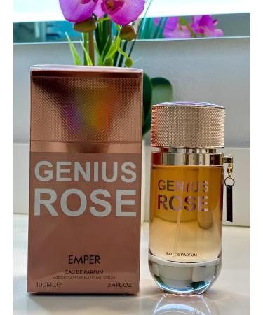 Genius Rose Perfume Pour Femme by Emper - Eau de Parfum for Women 3.4 Fl Oz / 100ml - Floral Fragrance with Rose Peach Blossom and Woody Notes. - Buy Online on GoSupps.com