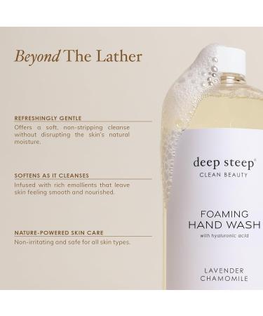 Deep Steep Foaming Hand Wash Lavender Chamomile Refill 33oz Gentle Cleanser with Aloe Argan Oil Shea Butter & Hyaluronic Acid Vegan Clean Beauty Soft & Hydrated Hands Lavender 33 Fl Oz (Pack of 1) - Buy Online on GoSupps.com