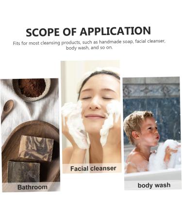 HAPINARY 5pcs Flip Soap Foam Net Scrub Exfoliating Bags Bath Accessory Foaming Pouches Khaki Cotton Linen - Buy Online on GoSupps.com