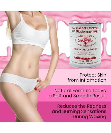 Sharonelle Soft Wax All Purpose Hair Removal Natural Depilatory Canned Wax for Sensitive Skin Canada-Made Melting Wax in Canned Package (24PC Pink Cream) 500 ml (Pack of 24) Pink Cream - Buy Online on GoSupps.com
