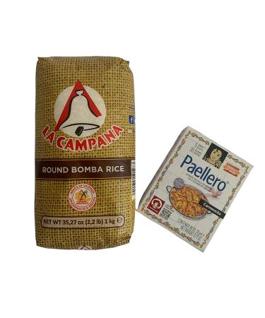 Authentic Spanish Rice & Paellero Seasoning Bundle - 2.2 lb Rice + 0.71 oz Seasoning - 5 Sachets | Imported from Spain - Buy Online on GoSupps.com