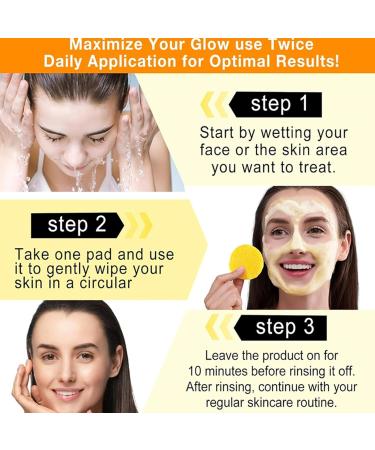 Turmeric Kojic Acid Cleansing Pads | Exfoliating & Brightening Face Scrub | Natural Skin Lightening & Radiant Skin Care | Daily 50pcs Facial Pads - Buy Online on GoSupps.com